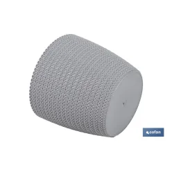 MACETA O MACETERO TRENZADA COLOR GRIS CLARO PP Ø 215 X 185 MM 5,2 L venta unitaria