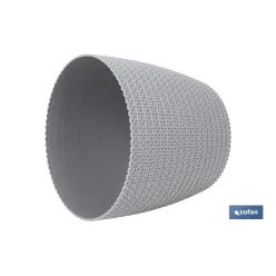 MACETA O MACETERO TRENZADA COLOR GRIS CLARO PP Ø 359 X 315 MM 26.5 L