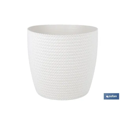 MACETA O MACETERO TRENZADA COLOR BEIGE PP Ø 359 X 315 MM 26.5 L venta unitaria