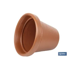 MACETA RAYADA COLOR TERRACOTA PE Ø 550 X 479 MM 66 L