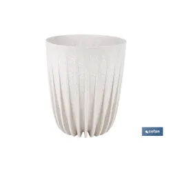 MACETA CON FILTRO DE DRENAJE A RAYAS COLOR BLANCO WPC Ø 390 X 463 MM 39,6 L venta unitaria