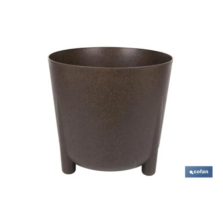 MACETA CON PATAS Y FILTRO DE DRENAJE COLOR CAFÉ WPC Ø 255 X 253 MM 8,1 L venta unitaria