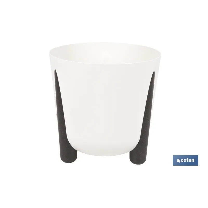 MACETA CON PATAS Y FILTRO DE DRENAJE COLOR CREMA PP Ø 183 X 180 MM 3,3 L venta unitaria