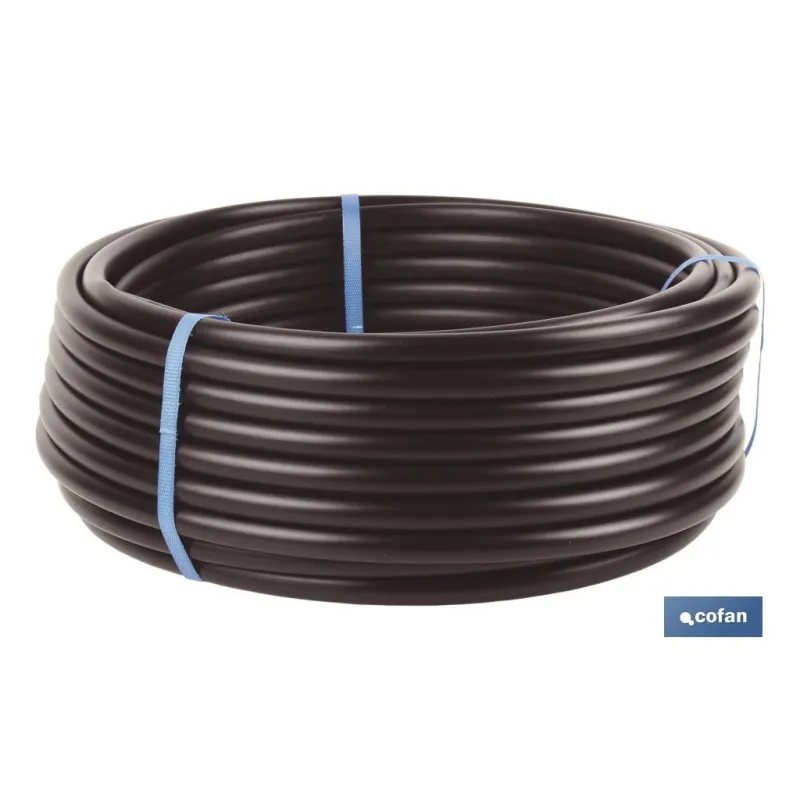 TUBO 50M RIEGO GOTEO NEGRO (Sin goteros) Ø16MM