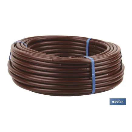 TUBO 50M RIEGO GOTEO MARRON (Gotero a 0,33m) Ø16MM