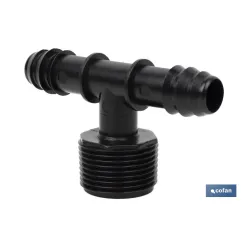 CONEXIÓN EN T R.MACHO Ø16MM-3/4 Venta unitaria