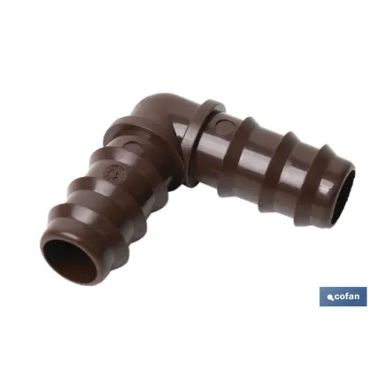 CONEXIÓN EN CODO Ø16MM (MARRÓN-MAX SEGUR. Venta unitaria
