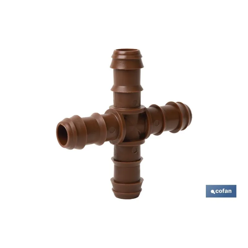 CONEXIÓN EN CRUZ Ø16MM (MARRÓN-MAX SEGUR.) Venta unitaria