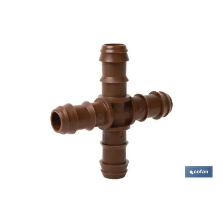 CONEXIÓN EN CRUZ Ø16MM (MARRÓN-MAX SEGUR.) Venta unitaria