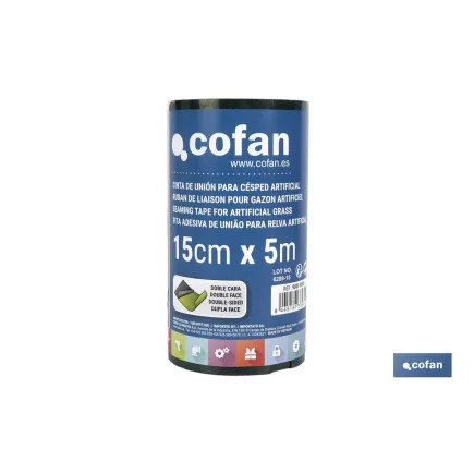 CINTA DE UNIÓN PARA CÉSPED ARTIFICIAL DOBLE CARA 15 CM X 5 M VERDE