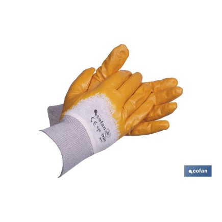 GUANTES NITRILO AMARILLO T-10