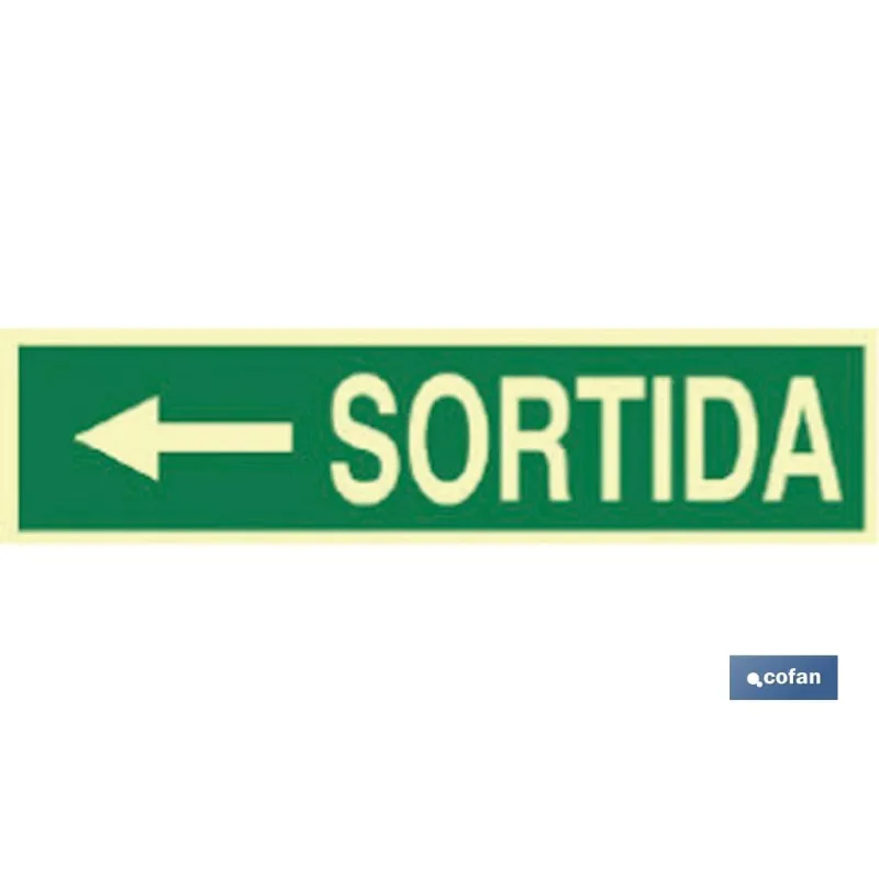 SEÑAL LUMINISCENTE 400X100MM.