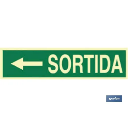 SEÑAL LUMINISCENTE 400X100MM.