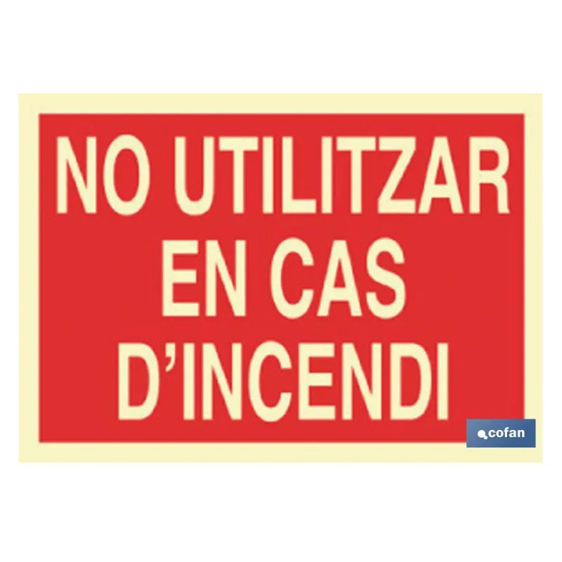 SEÑAL LUMINISCENTE 297X210MM.