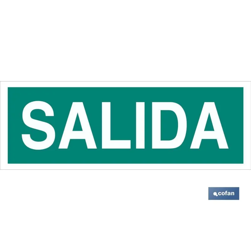 SEÑAL LUMINISCENTE 400X100MM.