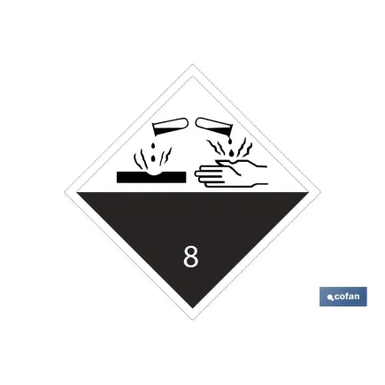 SEÑAL ADHESIVA MAT. PELIGROSAS 300X300MM.