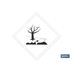 SEÑAL ADHESIVA MAT. PELIGROSAS 100X100MM.