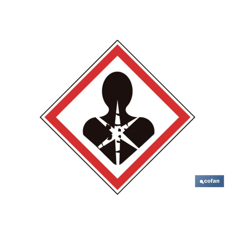 SEÑAL ADHESIVA MAT. PELIGROSAS 100X100MM.