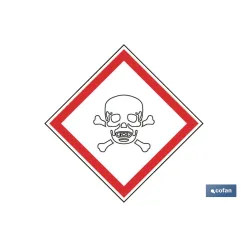 SEÑAL ADHESIVA MAT. PELIGROSAS 100X100MM.