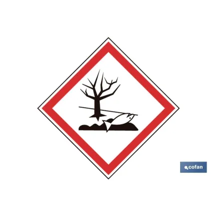 SEÑAL ADHESIVA MAT. PELIGROSAS 100X100MM.