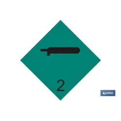 SEÑAL ADHESIVA MAT. PELIGROSAS 100X100MM.