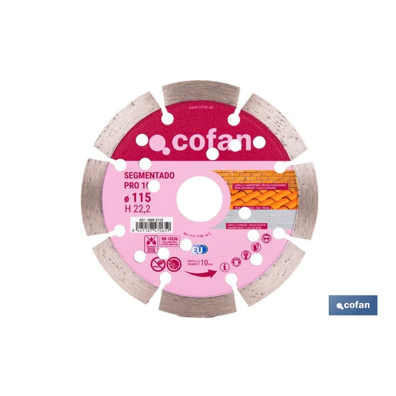 DISCO UNIVERSAL SEGMENTADO PRO 10-115 MM