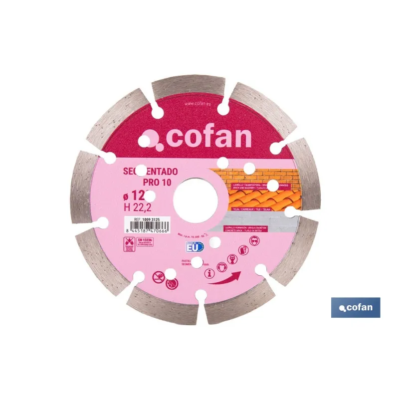 DISCO UNIVERSAL SEGMENTADO PRO 10-125 MM
