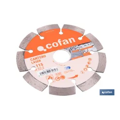 DISCO DIAMANTE MODELO CANTERO 115MM.