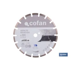 DISCO REFORZADO ASFALTO 300MM H10 - H25,4