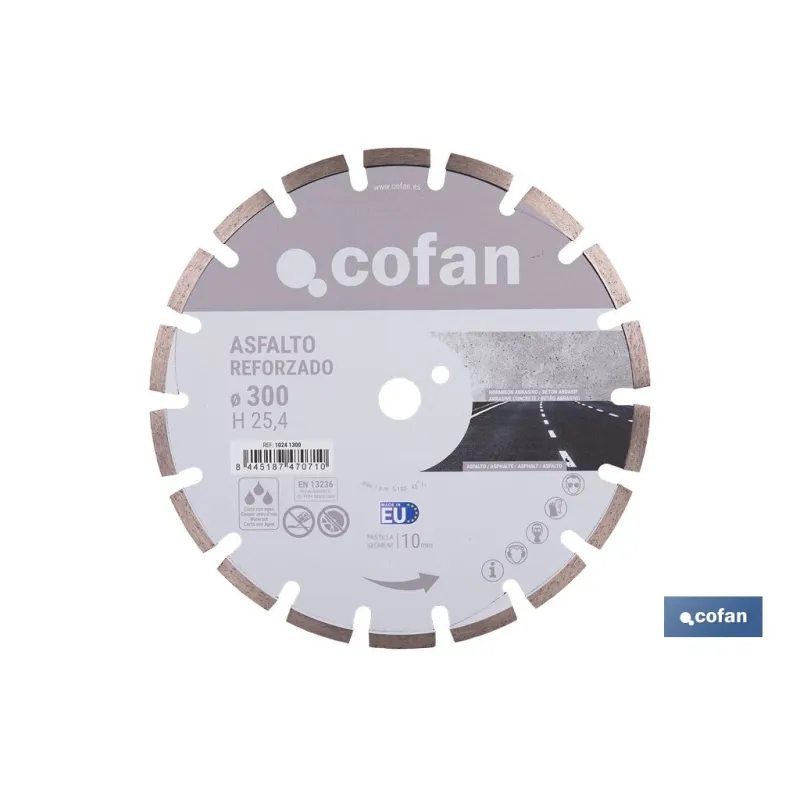 DISCO REFORZADO ASFALTO 300MM H10 - H25,4