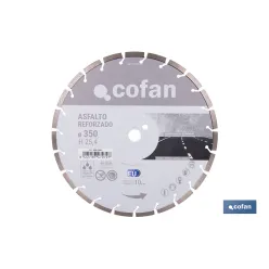 DISCO REFORZADO ASFALTO 350MM H10 - H25,4
