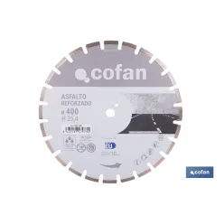 DISCO REFORZADO ASFALTO 400MM H10 - H25,4