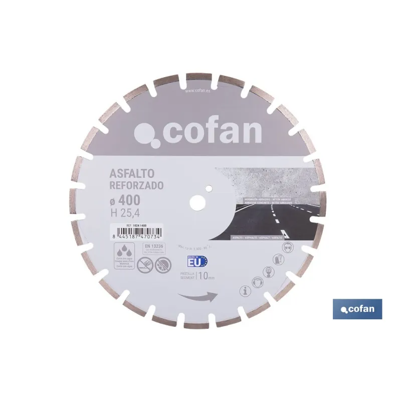 DISCO REFORZADO ASFALTO 400MM H10 - H25,4