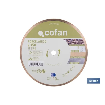 DISCO PORCELANICO MAQUINAS DE MESA 350MM - H25,4