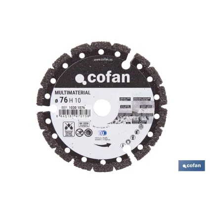 DISCO DIAM. MULTIMATERIAL 76MM H10