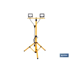 TRÍPODE TELESCÓPICO CON 2 PROYECTORES LED 2 X 20 W 6500 K 1,4 M