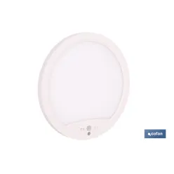 DOWNLIGHT DE SUPERFICIE BLANCO CON SENSOR DE PRESENCIA Y CREPUSCULAR 18 W Ø230 MM