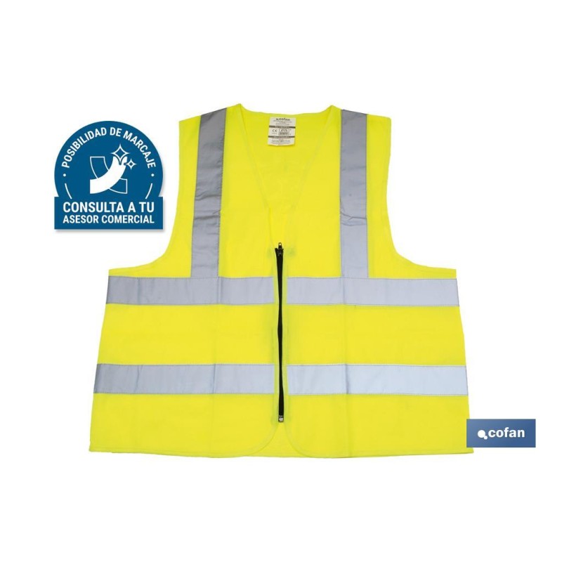 CHALECO AMARILLO CON CREMALLERA T-XL