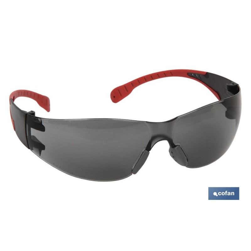 GAFAS SEGURIDAD SUPER LIGERA 18Grs LENTE OSCURA