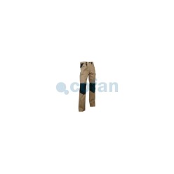 PANTALON TRABAJO LENOIR 280gms/m BEIGE-NEGRO T-38