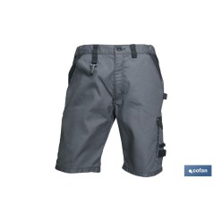 BERMUDAS DE TRABAJO POULSEN 280gms/m GRIS-NEGRO T-38