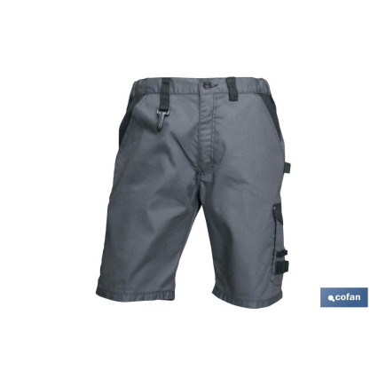 BERMUDAS DE TRABAJO POULSEN  280gms/m GRIS-NEGRO T-40