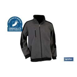 CHAQUETA POLAR MODELO WALKER 370 G/M GRIS-NEGRO TALLA L