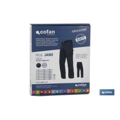 PANTALON TRAB. FLEX. JANO SLIM FIT MARINO/NEGRO T-38