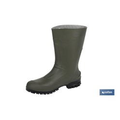 BOTA PVC VERDE MEDIA CAÑA TALLA 36