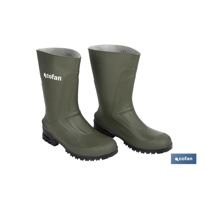 BOTA PVC VERDE MEDIA CAÑA TALLA 41