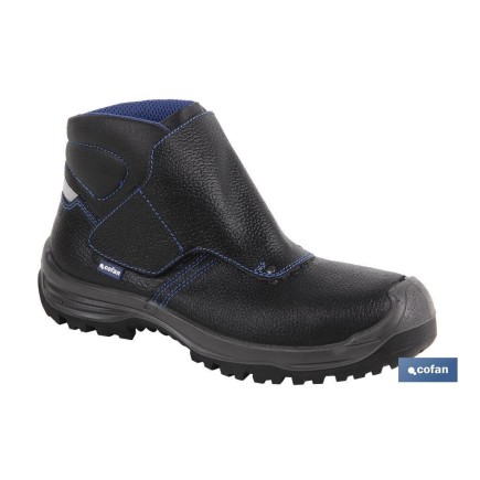 BOTA PIEL NEGRO CIERRE VELCRO S3 MODELO URIAN T 36