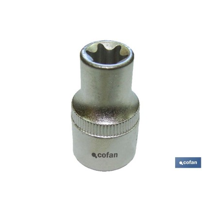 LLAVE DE VASO 1/4 TORX HEMBRA  E-6