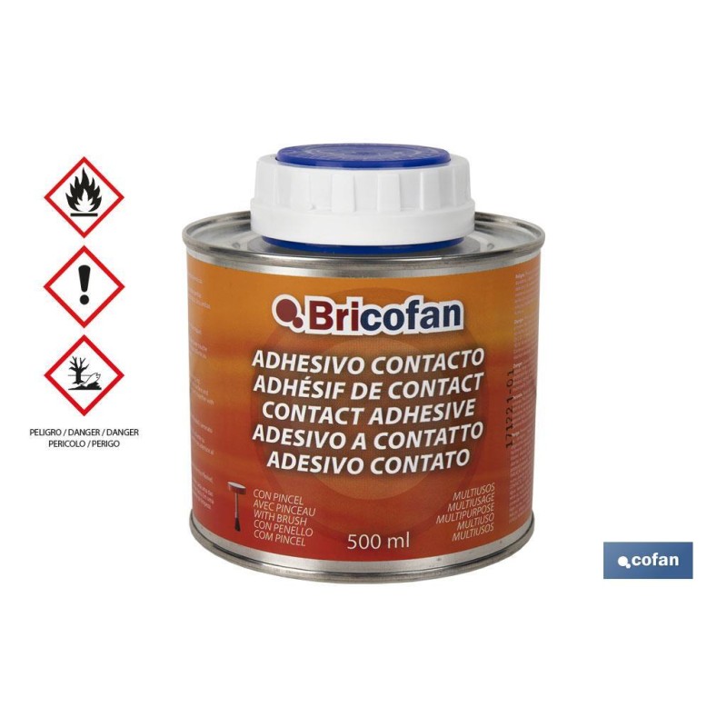 BOTE ADHESIVO CONTACTO BRICOFAN C/PINCEL (500ML)