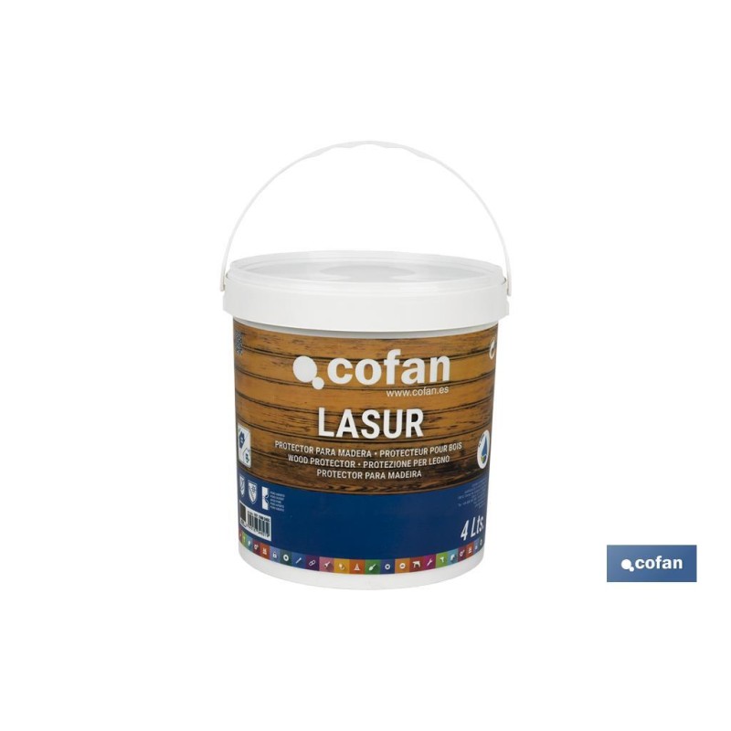 LASUR PROTECTOR AL AGUA PARA MADERA MATE NOGAL 4 L